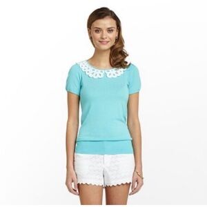 Lilly Pulitzer Nia Sweater in Shorely Blue NWT